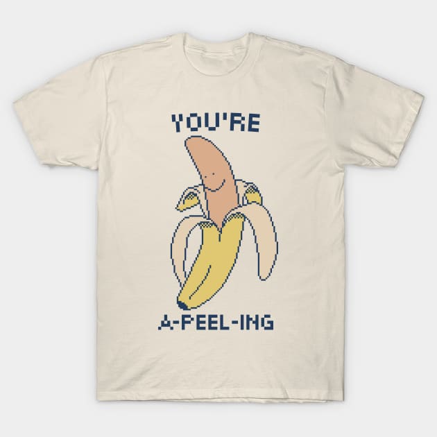 You're A-peel-ing! 8-Bit Pixel Art Banana T-Shirt by pxlboy